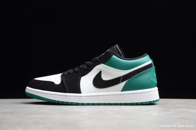 Kick Theory Air Jordan Low 1 Black Mystic 553558-113 White Green 0811